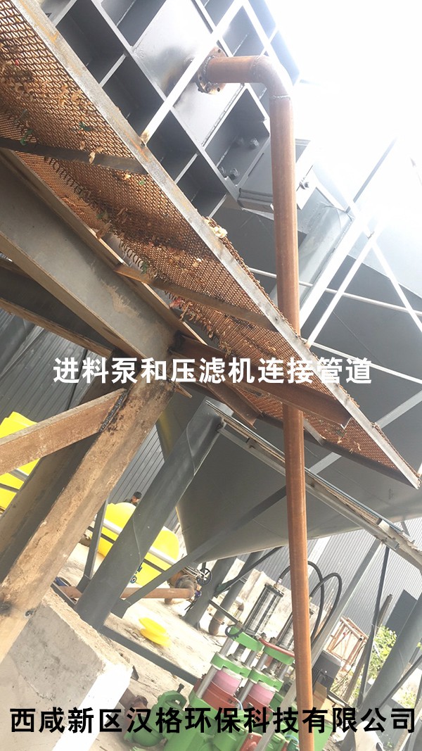 進料泵和壓濾機管道連接