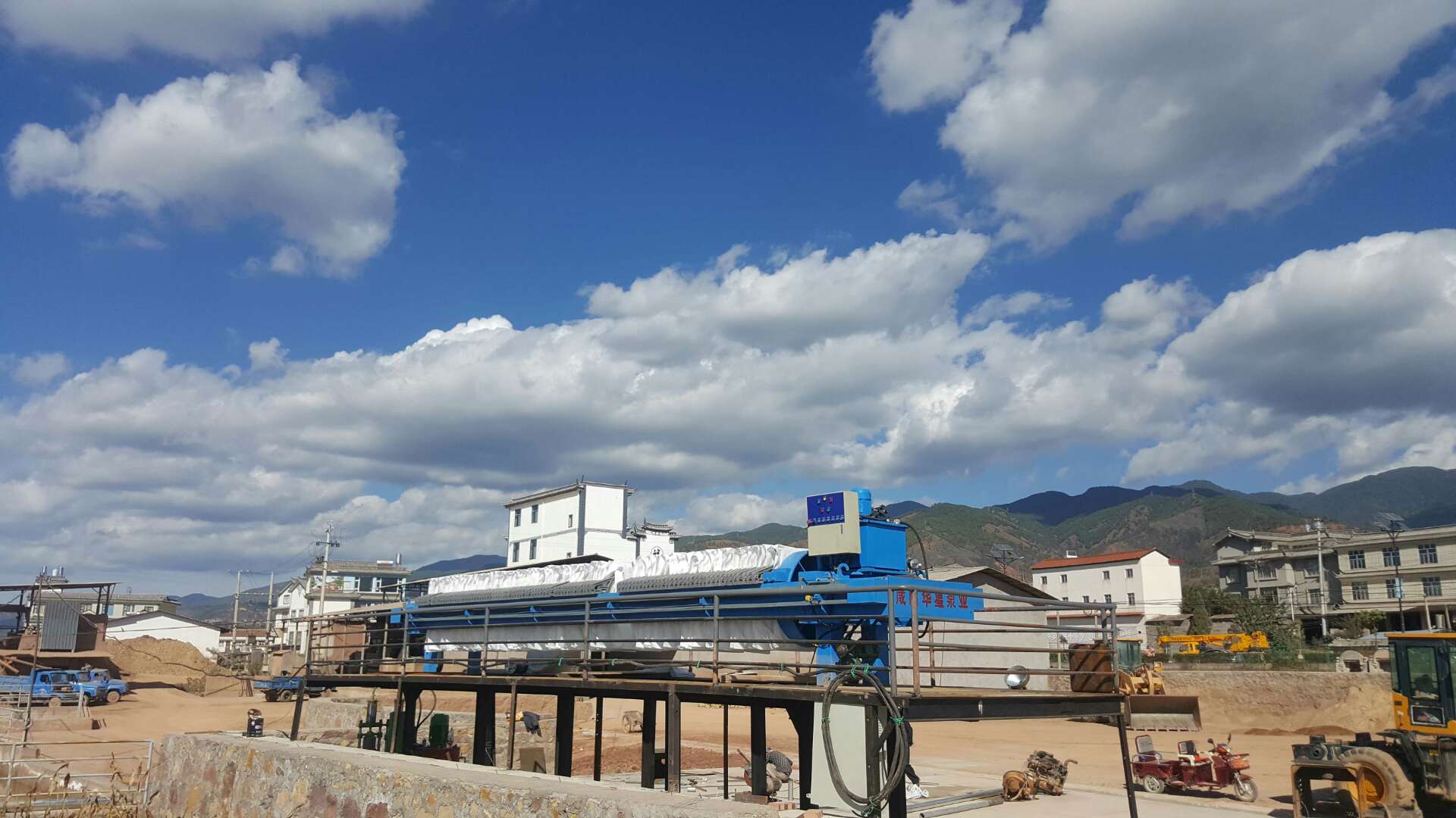 洗沙壓濾機(jī)安裝場(chǎng)地示意圖